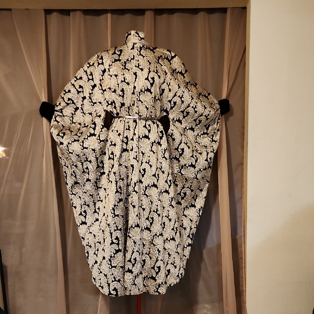 VINTAGE! Elegant Custom Brocade Long-Sleeve Dress